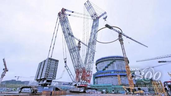 助力昌江核電迎來新年“開門紅”，中聯重科3200噸履帶吊再建新功